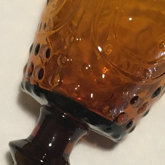 Vintage Vatican Amber Wine Goblet - Picture 6 of 7